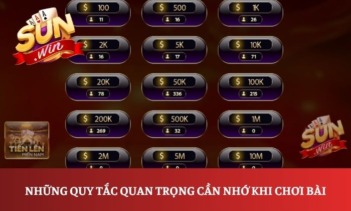 Những quy tắc quan trọng cần nhớ khi chơi bài